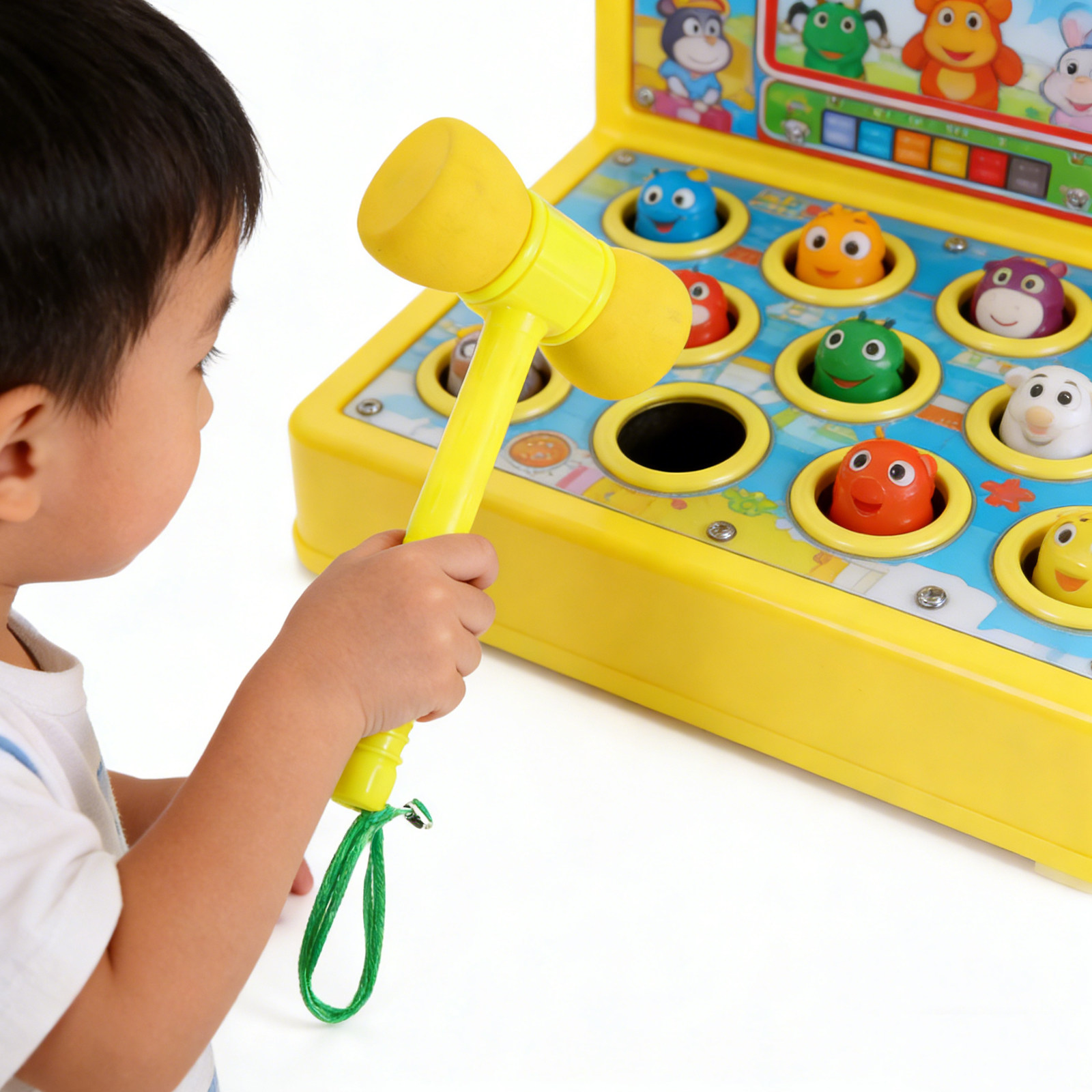 Whack A Mole Arcade - Palu Permainan Tikus Interaktif Warna Kuning