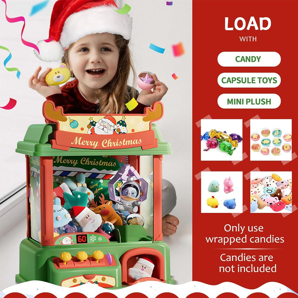 Mesin cakar Natal untuk anak-a - Arcade Toy Claw Vending Machine ulasan dan harga